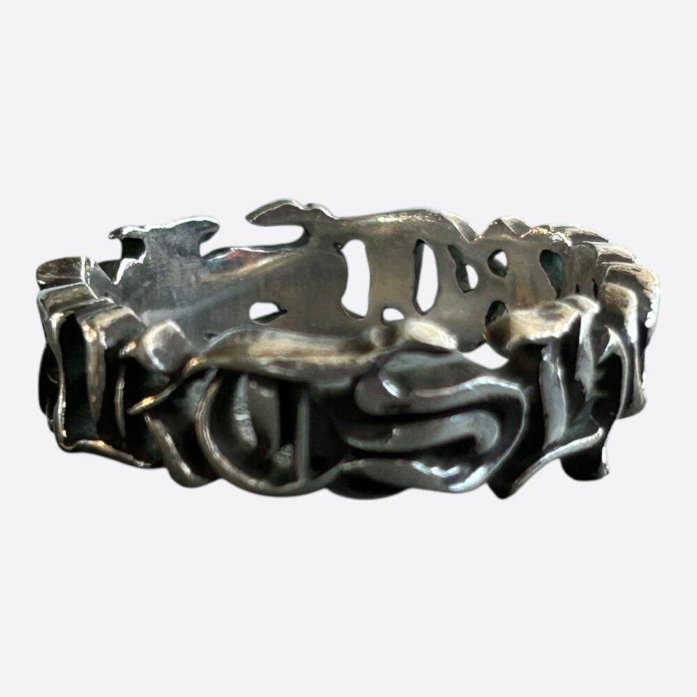 Chrome Hearts Silver Spellout Ring - image 3